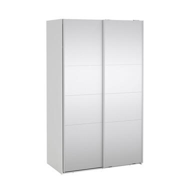 Hioshop Catania schuifdeurkast 2 deuren met spiegel 120x200cm wit product