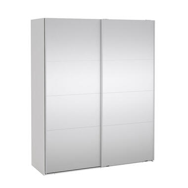 Hioshop Catania schuifdeurkast 2 deuren met spiegel 180x220cm wit product