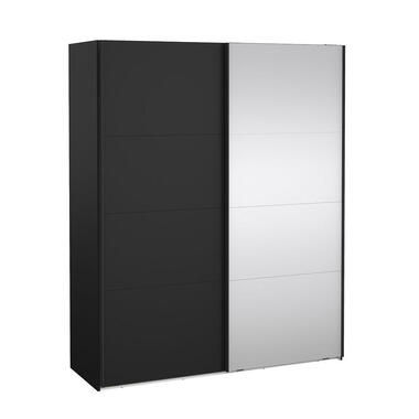 Hioshop Catania schuifdeurkast 2 deuren 180x220cm mat zwart product