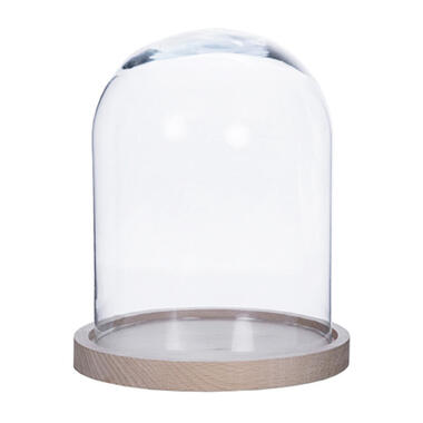 Alessandro Stolp - glas/hout - 23 x 31 cm - op houten plateau product