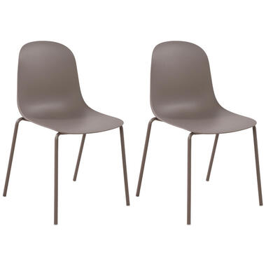 CLP Set van 2 Tuinstoel Hardin Kunststof - taupe product
