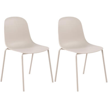 CLP Set van 2 Tuinstoel Hardin Kunststof - licht grijs product