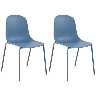 CLP Set van 2 Tuinstoel Hardin Kunststof - blauw product