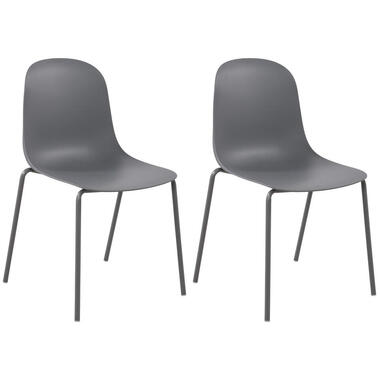 CLP Set van 2 Tuinstoel Hardin Kunststof - donkergrijs product