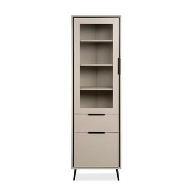 Calicosy - Vitrinekast ARONA - L60 cm - Cappuccino & zwart