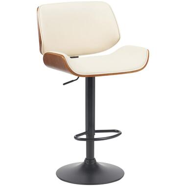 CLP Barkruk Beverley zwart Frame - Metaal - walnoot/creme product