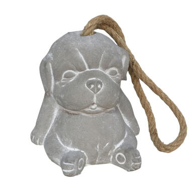 Gerimport Deurstop Hond - grijs - 13 x 13 x 15 cm - deurstopper product