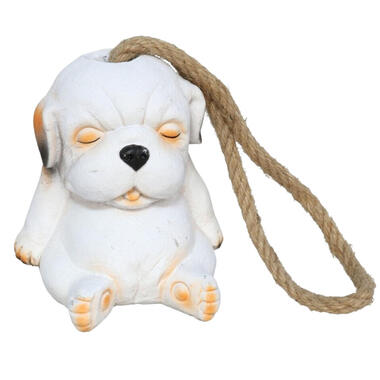 Gerimport Deurstop Hond - wit - 13 x 13 x 15 cm - deurstopper product