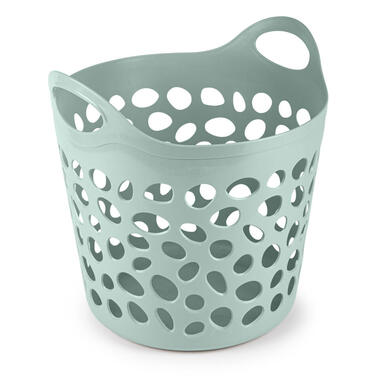 Plasticforte Flexibele wasmand/opbergmand - groen - 35L product