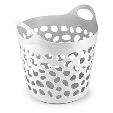 Plasticforte Flexibele wasmand/opbergmand - wit - 35L product