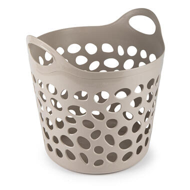Plasticforte Flexibele wasmand/opbergmand - beige - 35L product