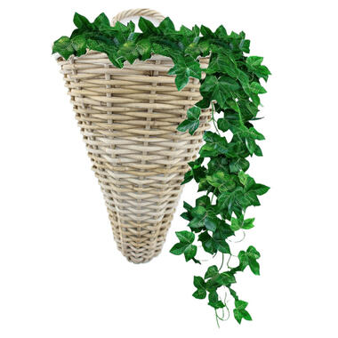Van der Leeden Wandhanger mand - bruin - 35 x 30 x 42 cm - rotan product