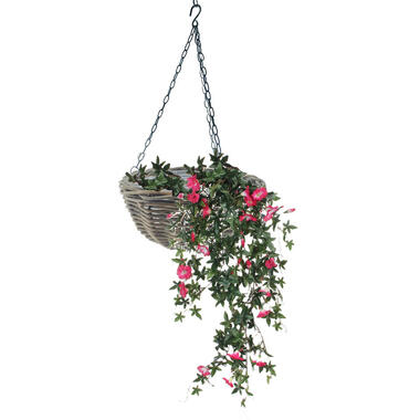 Vd Leeden Hangmand Rotan – D40 cm - gevlochten - hangend product