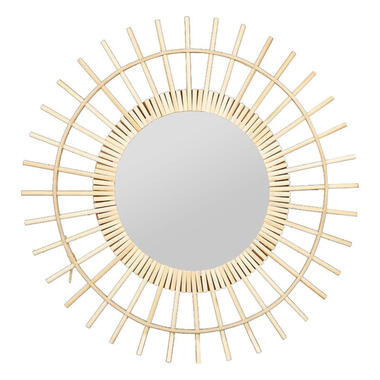 Ostaria Wandspiegel Sun - zon - rotan - D55 cm - boho spiegel product