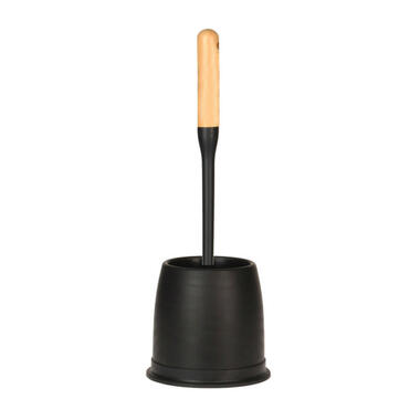 Ultra clean Toiletborstel met houder - zwart - kunststof - 37,5cm product