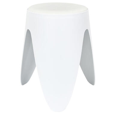 Home Deco Factory zit kruk - kunststof - wit - 30 x 46 cm product