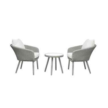 Nordic Home - Seth bistro set wicker - grijs/hout product