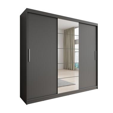 Meubella - Erie - Kledingkast met schuifdeuren - Grijs - 235x59x215 cm product