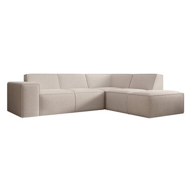 Meubella - Hoekbank Monet - Beige - Teddystof - Boucle - Rechts product