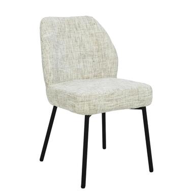 Eetkamerstoel Crème Stof - Zithoogte 47cm - Tess - Set van 2 product