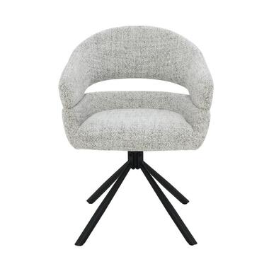Eetkamerstoel Lichtgrijs Stof - Zithoogte 51cm - Linn - Set van 2 product