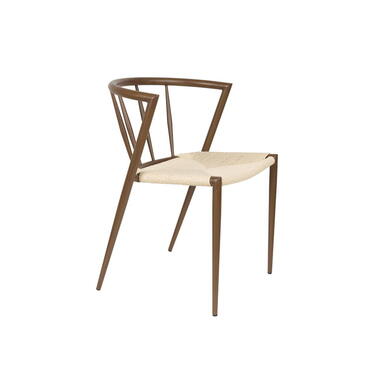Eetkamerstoel Walnoot - Gevlochten Papier - Che - Set van 2 product