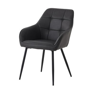 Eetkamerstoel Donkergrijs PU Leer - Nolan - Set van 2 product