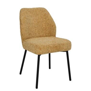 Eetkamerstoel Geel Stof - Zithoogte 47cm - Tess - Set van 2 product
