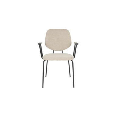 Eetkamerstoel Beige - Incl. Armleuning - Zelo - Set van 2 product
