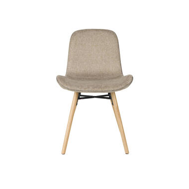 Eetkamerstoel Bruin/Naturel - Zithoogte 46cm - Lester - Set van 2 product
