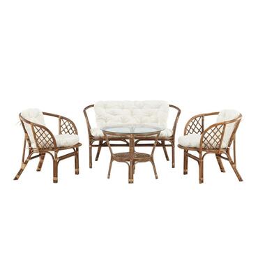 Svea - Matteo loungeset - Loungestoelen walnoot - rattan product