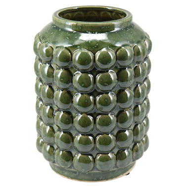 Home & Styling vaas - keramiek/olijfgroen - D15 x H20 cm product