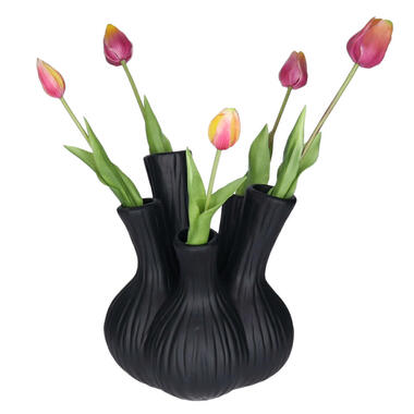 Countryfield Bloemenvaas Moyo - vazen - zwart - L24xB24xH27cm product