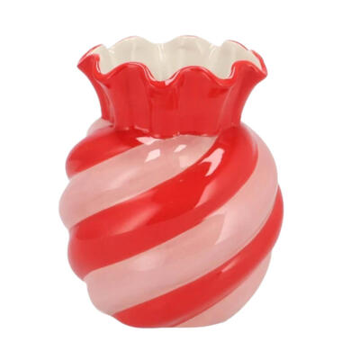 DK Design boeket vaas Sweety - keramiek - roze/rood - 15 x 30 cm product