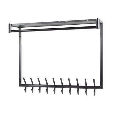 Fraaai - Weiss kapstok 20 haaks hoog roede-hoedenplank - zwart/bruin product