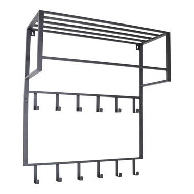 LOFT42 Kapstok Boris - Zwart – Metaal – 12 haken - 90x80x30 product