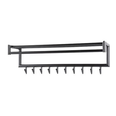 Fraaai - Haines kapstok 10 haaks roede ronde buis - donkergrijs mat product
