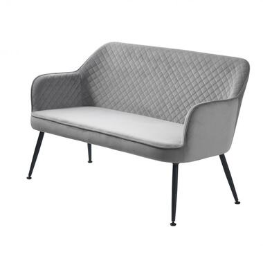 Nordic Home - Viggo eetkamerbank - 129 cm - velvet - grijs product