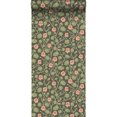 Borastapeter behang - lelie bloem - groen en roze - 53 cm x 10.05 m - 662662 product