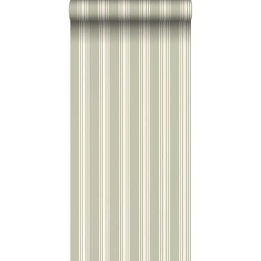 Borastapeter behang - strepen - vergrijsd groen - 53 cm x 10.05 m - 662664 product