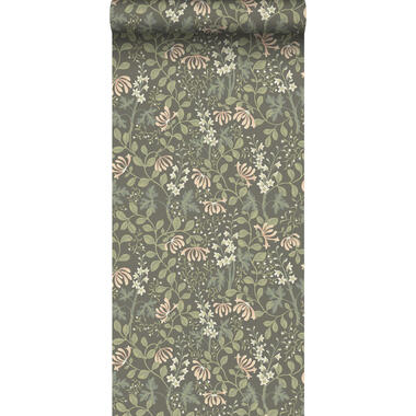 Borastapeter behang - bloemen - bruin en groen - 53 cm x 10.05 m - 662683 product