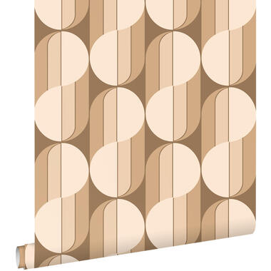 ESTAhome behang retro ornamenten bruin - 50 x 900 cm