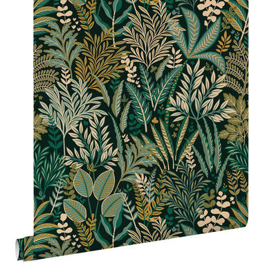 ESTAhome behang - tropische bladeren en bloemen - groen - 50 x 900 cm - 131661 product