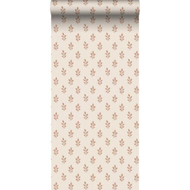 Borastapeter behang - bloemetjes - terracotta en beige - 53 cm x 10.05 m product