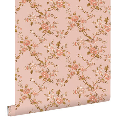ESTAhome behang - vintage bloemen - terracotta roze - 50 x 900 cm - 131567 product