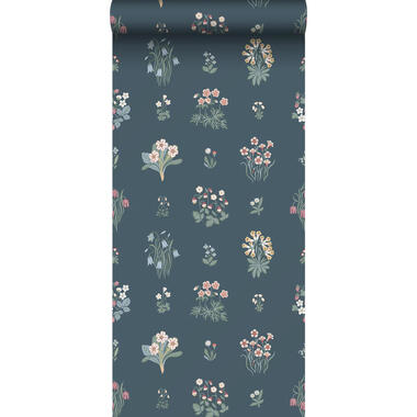 Borastapeter behang - bloemen - blauw en meerkleurig - 53 cm x 10.05 m - 662659 product