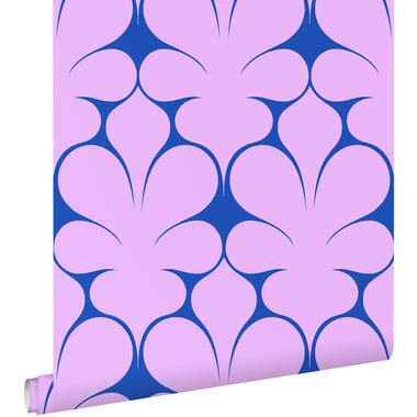 ESTAhome behang - retro ornamenten - paars en blauw - 50 x 900 cm - 131562 product