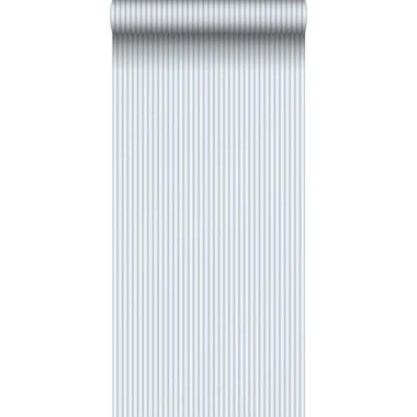 Sanders & Sanders behang strepen vergrijsd blauw - 50 x 900 cm