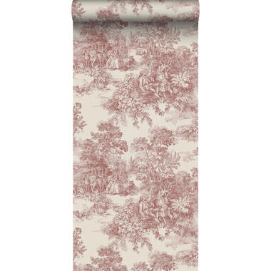 Borastapeter behang natuurmotief rood - 53 cm x 10.05 m