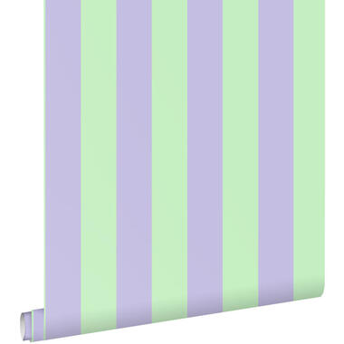 ESTAhome behang - strepen - paars en groen - 50 x 900 cm - 131573 product
